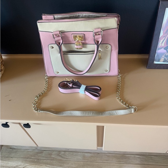 Women’s Structured Tote Bag - Pink - Picture 2 of 3